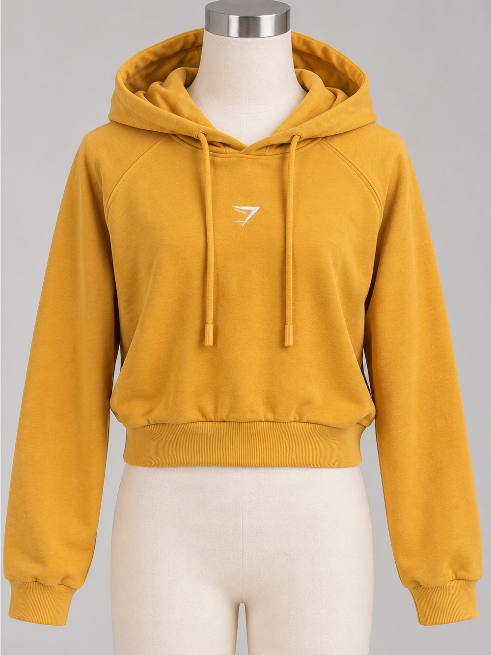 Gymshark Mustard Yellow Cropped Hoodie